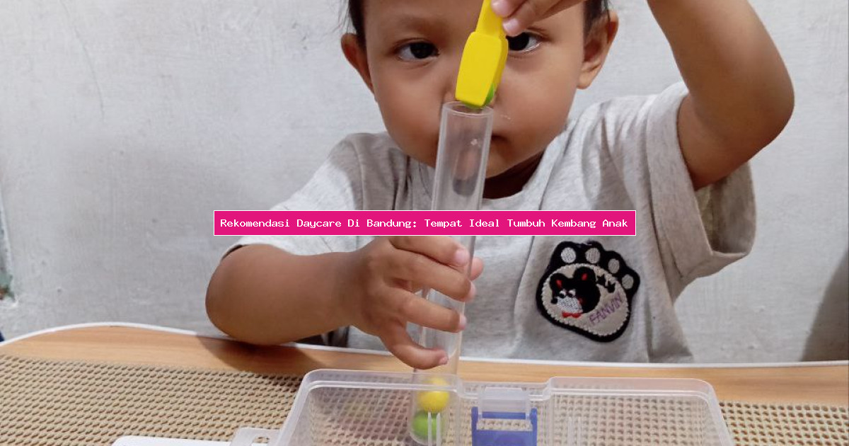 Rekomendasi Daycare Di Bandung: Tempat Ideal Tumbuh Kembang Anak