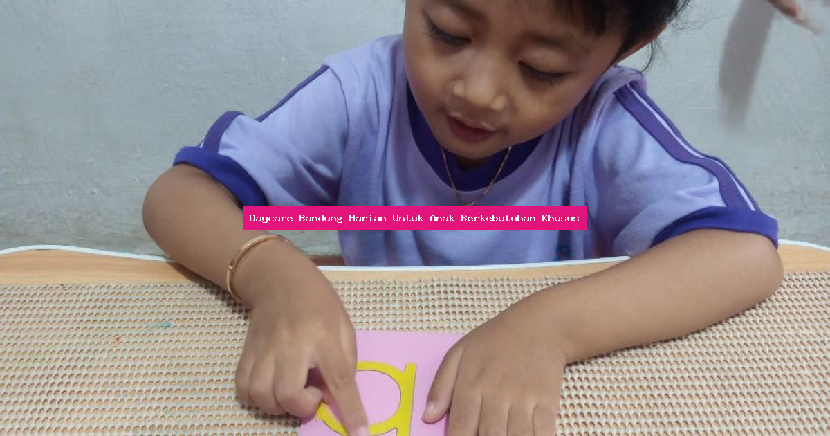 Daycare Bandung Harian Untuk Anak Berkebutuhan Khusus