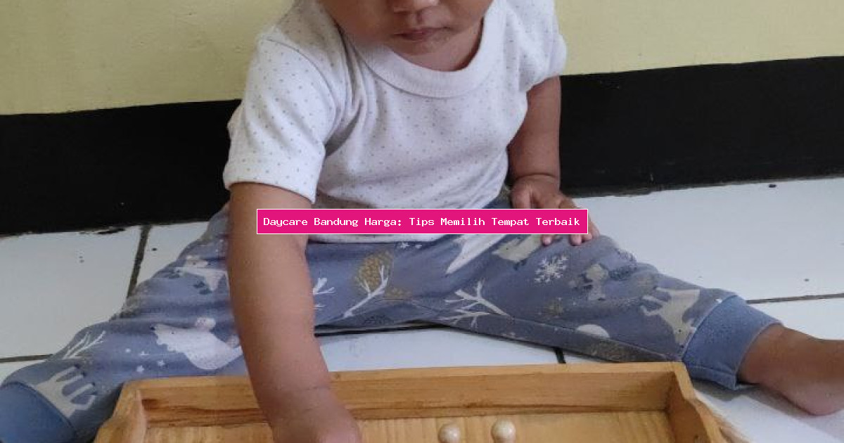 Daycare Bandung Harga: Tips Memilih Tempat Terbaik