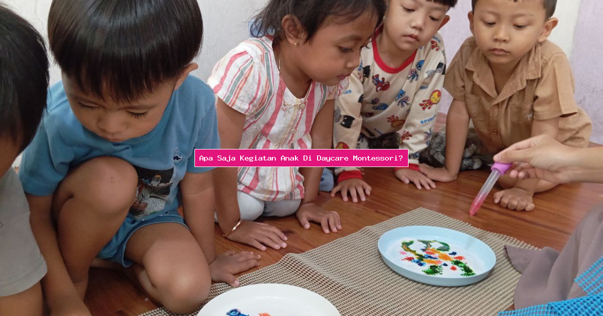 Apa Saja Kegiatan Anak Di Daycare Montessori?
