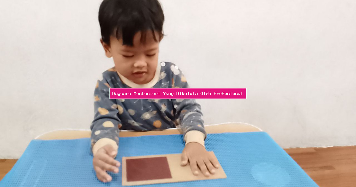 Daycare Montessori Yang Dikelola Oleh Profesional