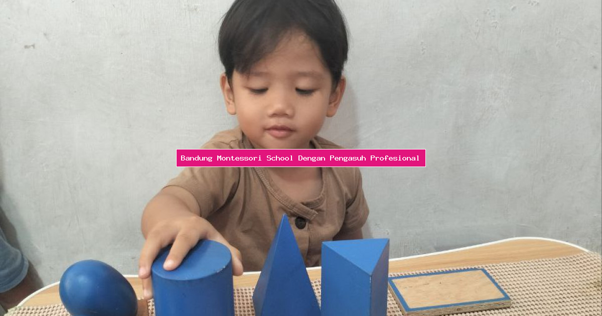 Bandung Montessori School Dengan Pengasuh Profesional