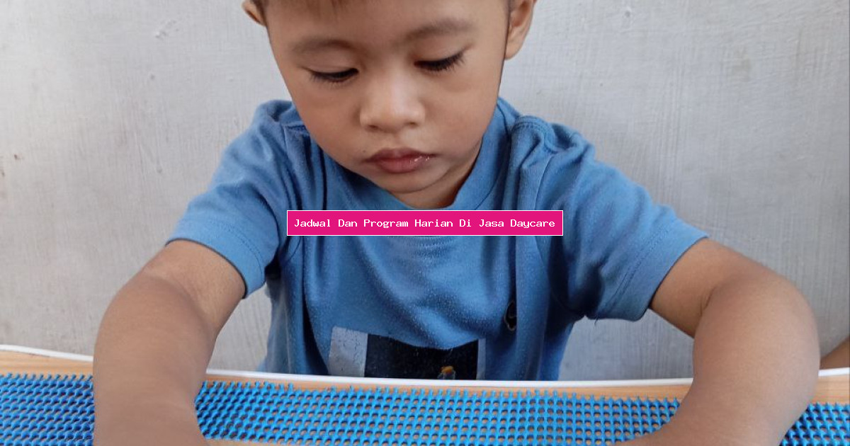 Jadwal Dan Program Harian Di Jasa Daycare