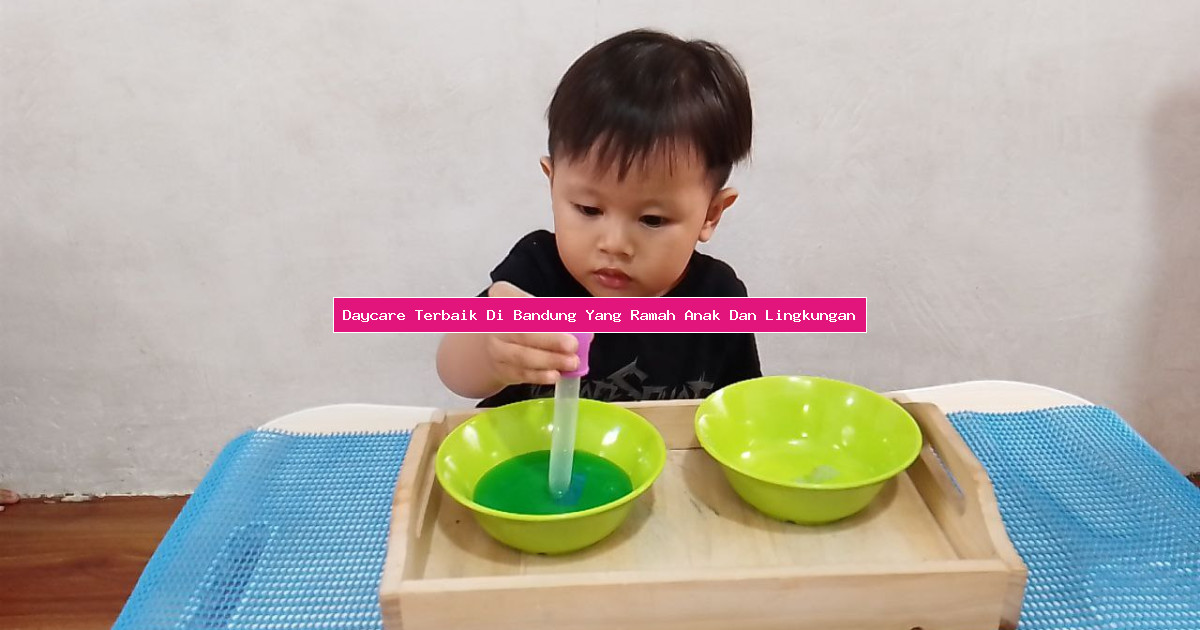 Daycare Terbaik Di Bandung Yang Ramah Anak Dan Lingkungan