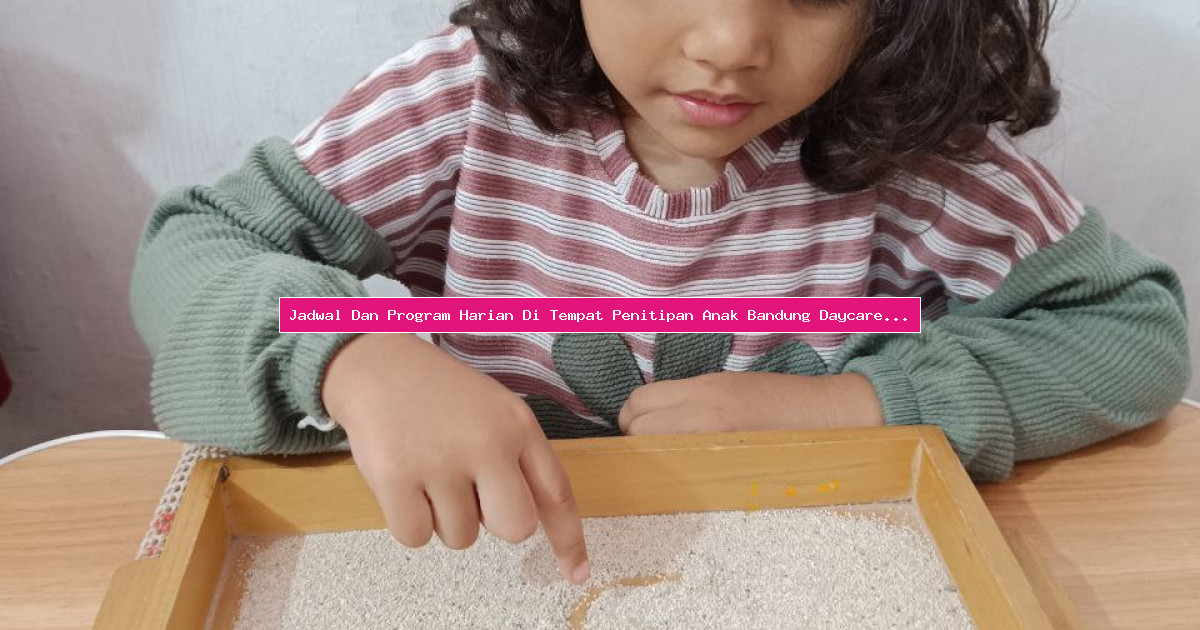 Jadwal Dan Program Harian Di Tempat Penitipan Anak Bandung Daycare Adinda